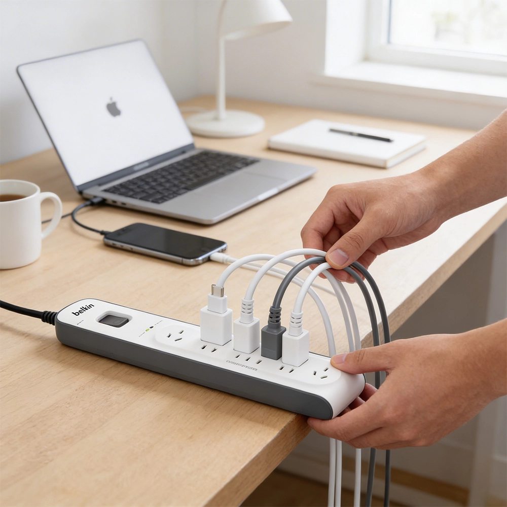 Belkin 6-Outlet Surge Protector with 2M Power Cord