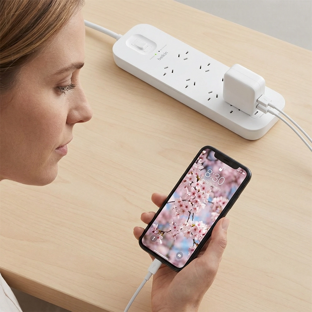 Belkin 8-Outlet Surge Protector with Dual USB-C 30W PPS 2m Cord