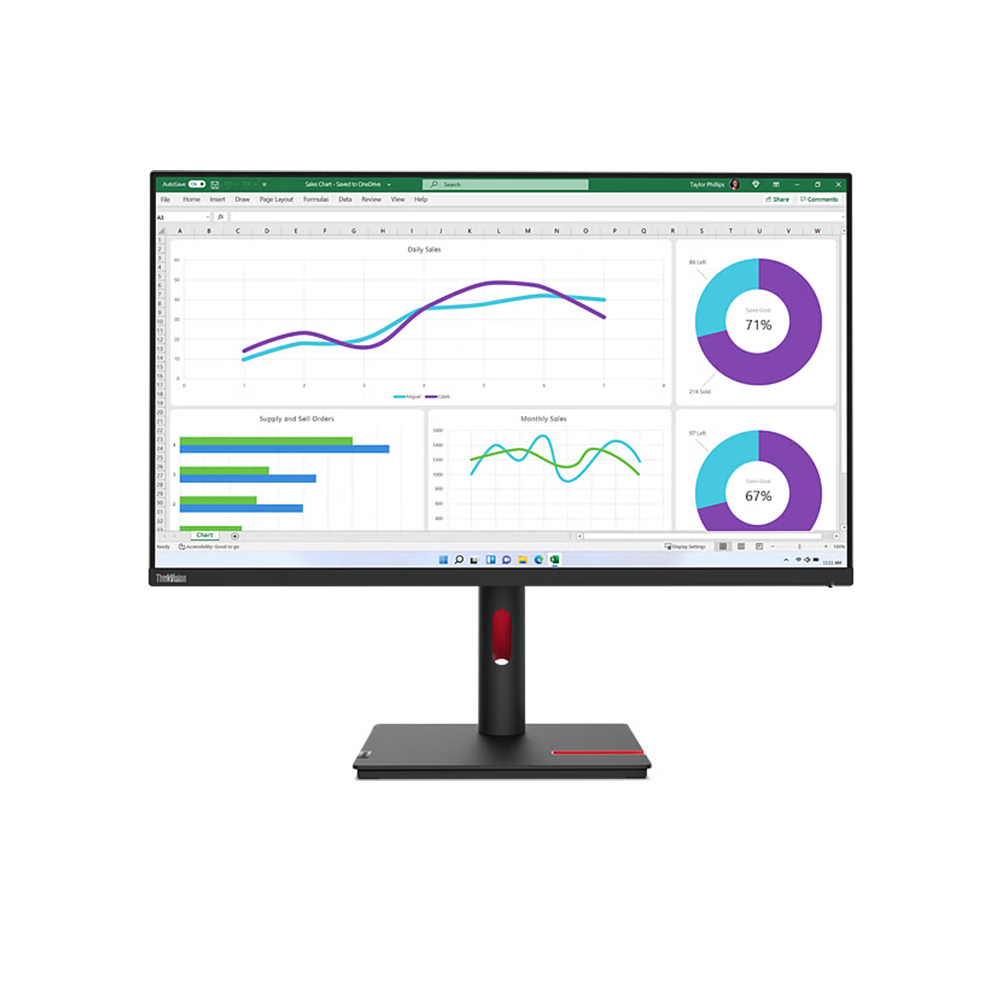Lenovo ThinkVision 32" Class WQHD LED Monitor - 16:9 - Raven Black