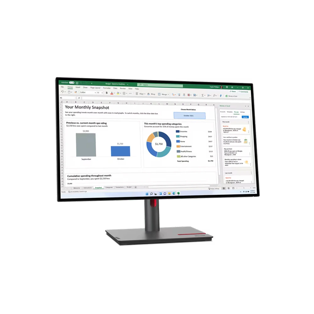 Alternative view of Lenovo 27" docking display - High resolution