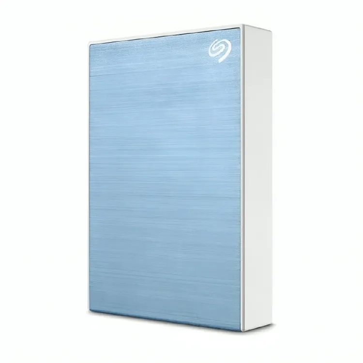 Alternative view of Seagate One Touch 4TB External Hard Drive with Password – Blue